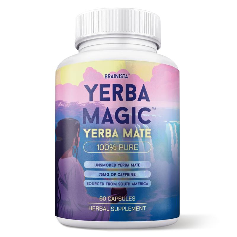 Yerba Magic Capsules-Pure Yerba Mate et 5-en-1 Super Mixing | Énergie naturelle