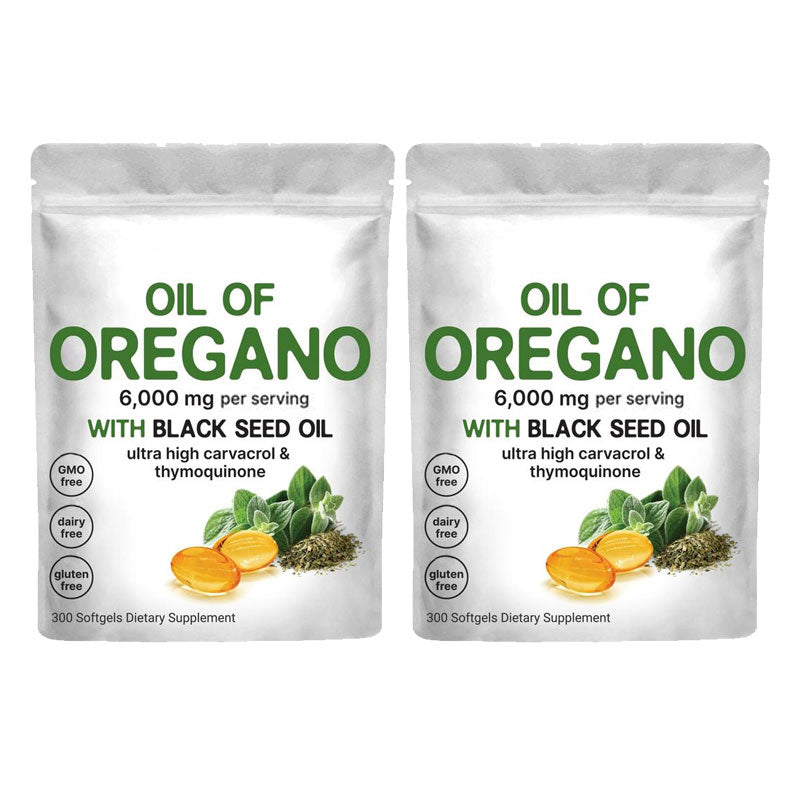 Micro ingrédients: huile d'origan avec huile de cumin noir, 300 capsules souples