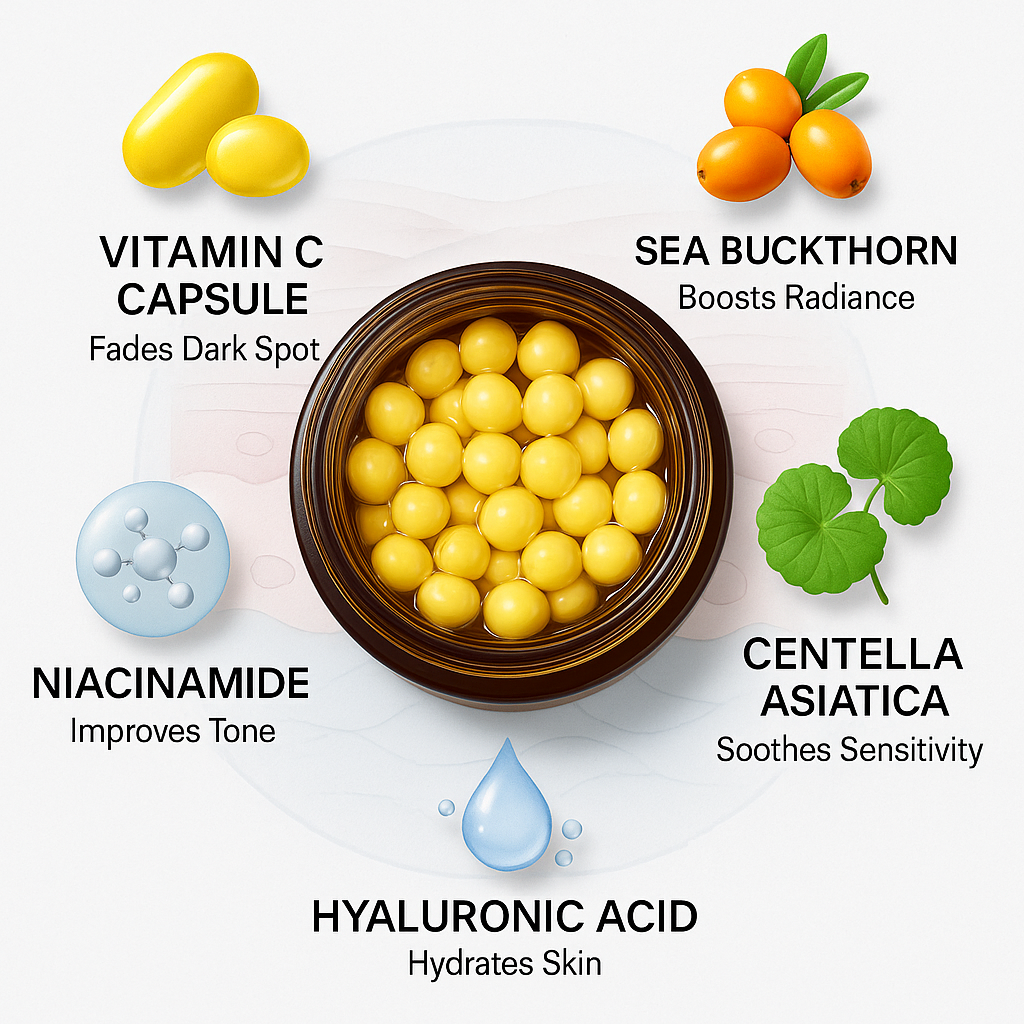 🌿PROMOCIÓN DE ÚLTIMO DÍA – 50% DE DESCUENTO🌿Crema de vitamina C y colágeno Medicube versión cápsula