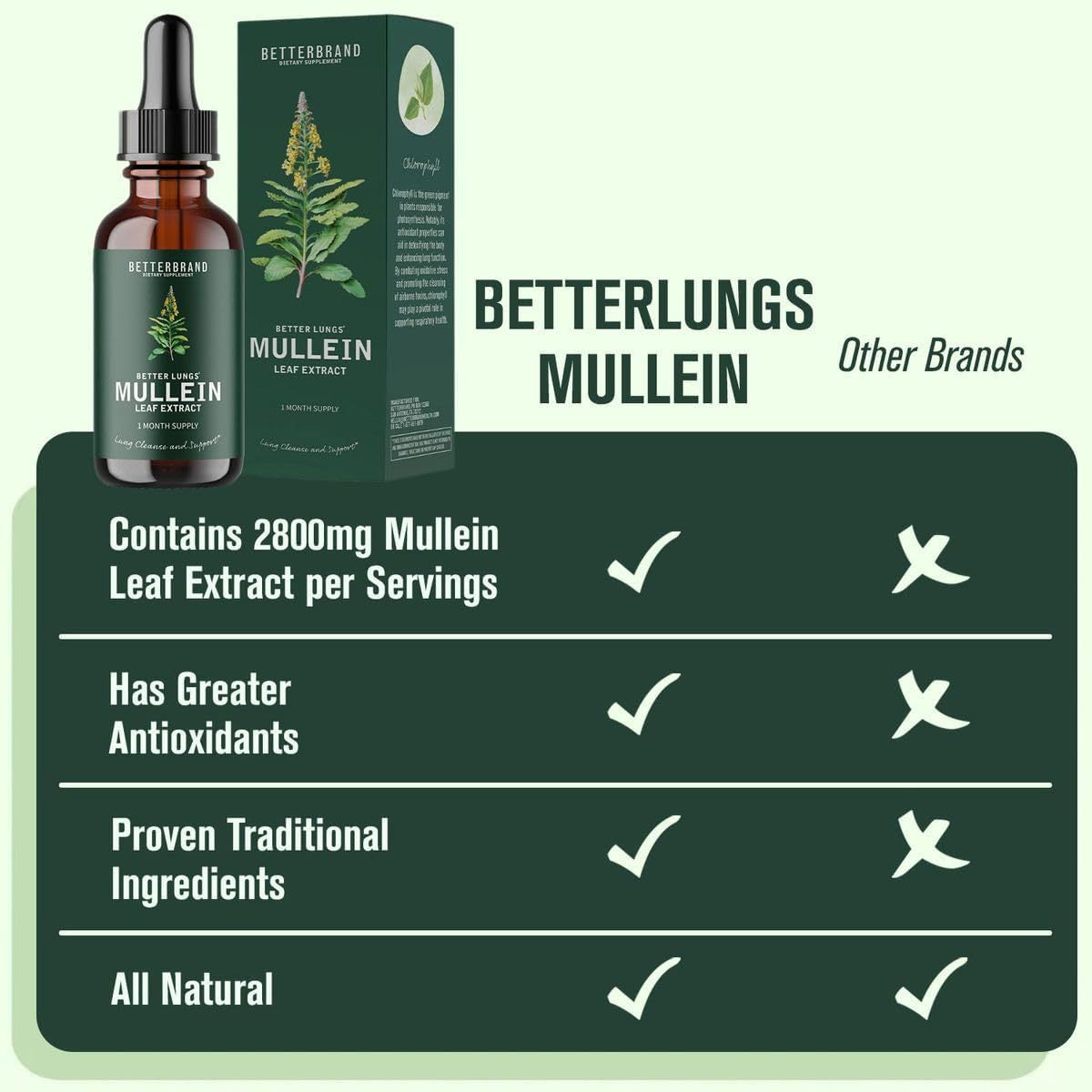 Les gouttes d'extrait de foliope royale et de chlorophylle pour la détoxification pulmonaire, les suppléments nutritionnels