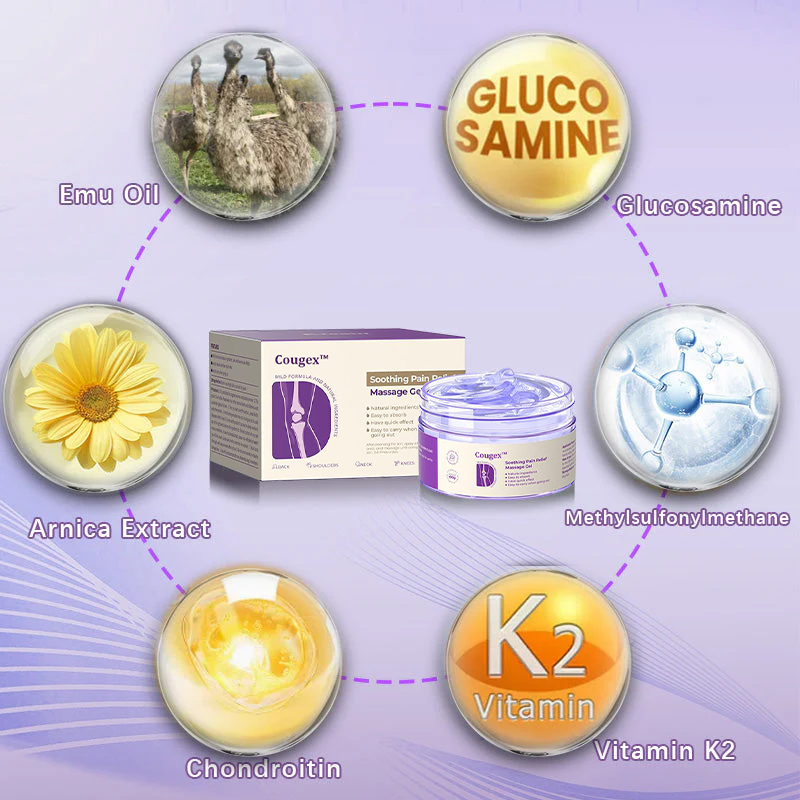 👩⚕️Gel de massage apaisant pour l'arthrite au curcuma et à l'huile d'émeu Cougex™ 👨⚕️Approuvé par l'Association australienne d'ostéopathie (AOA)