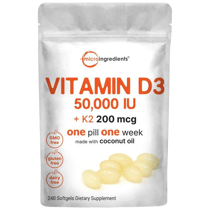 Capsules sadimanes de vitamine D3 K2