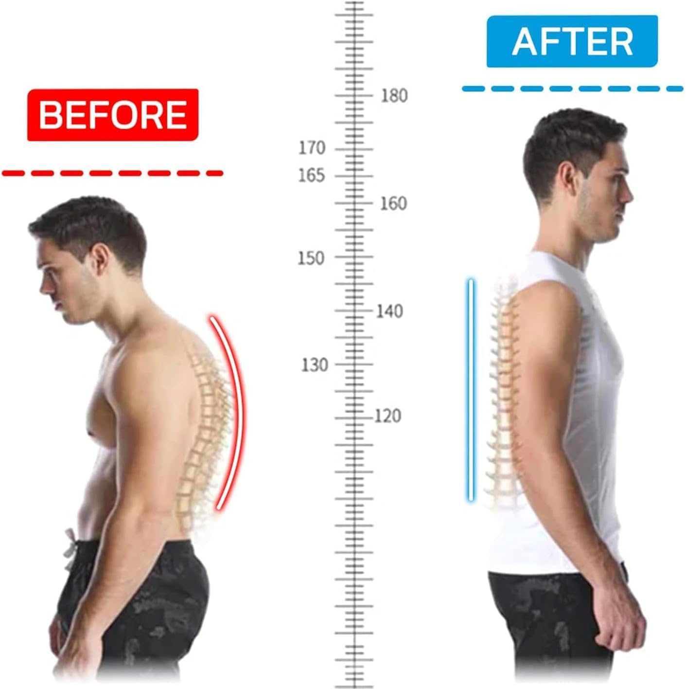 Pukmqu Gfouk Menionic Turmalin Nontion Corching West, ionic Shape-Noble Shirt, Correction de posture pour les hommes, Back Support Nest