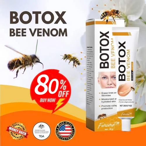 👨⚕️ Fabriqué et expédié en Allemagne ✅ Crème antirides au venin d'abeille et au Botox – DERNIER JOUR -80 %
