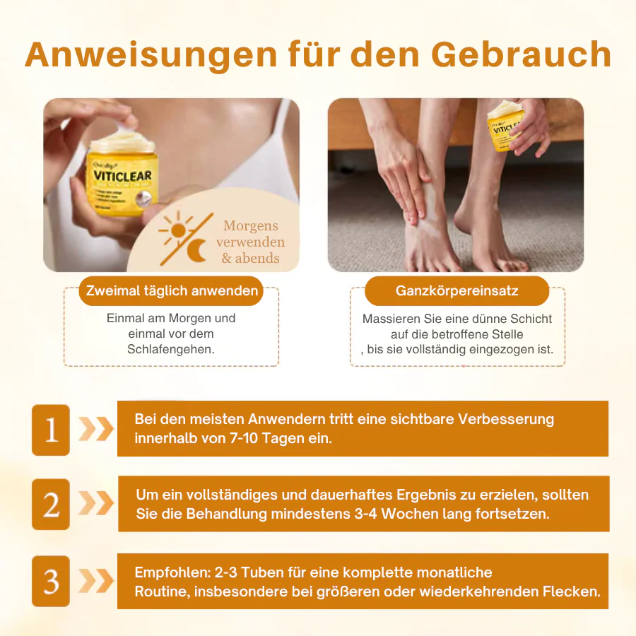 Ovealdgo® Viticlear Pro Skin Care Cream - 90% de soulagement efficace pour le vitiligo