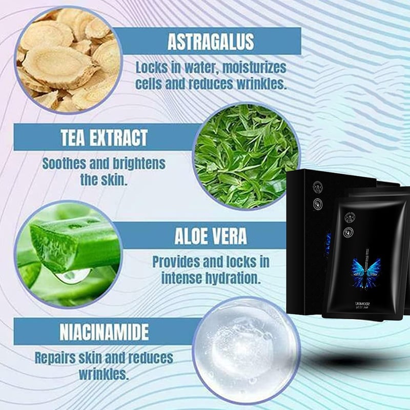🛒🛍️✨VENTE CHAUDE 🏷️5 paires d'autocollants nourrissants pour le visage 🌱et élimination des rides