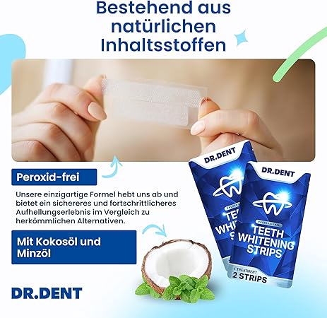 👨⚕️Recommandé par le CED✅Bandes de blanchiment dentaire professionnelles 21 applications - Sans danger pour l'émail - Sans sensibilité - Bandes de blanchiment dentaire professionnelles - 42 bandes + ouvre-bouche inclus