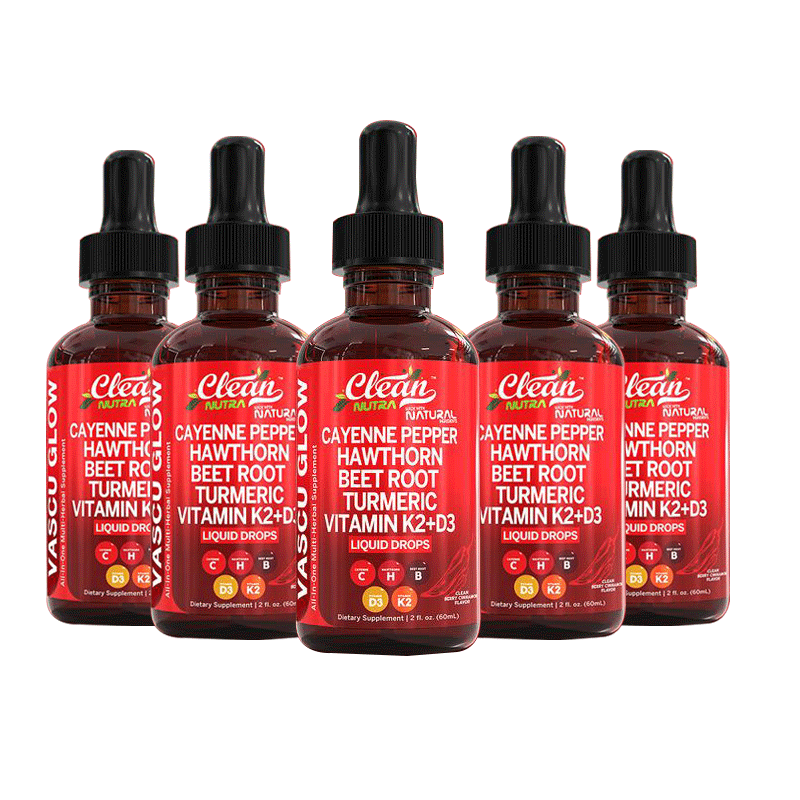 Suppléments nutritionnels de poivre de Cayenne, gouttes liquides + baies d'aubépine, vitamine D3 et K2, poudre de racine de lit rouge biologique, cannelle de Ceylan, curcume de curcumine, Panax Ginseng