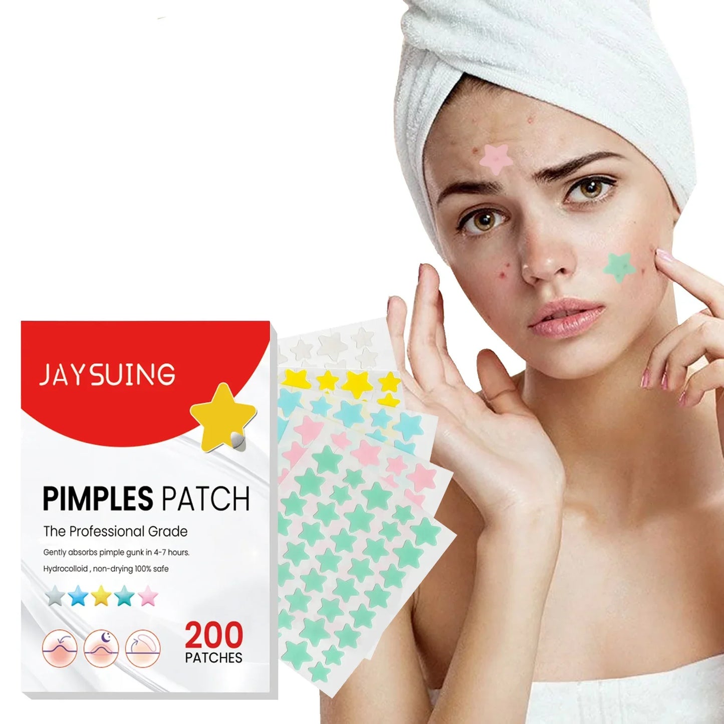 Pimpes d'huîtres pour le visage, pavée d'acné hydrocolloïde