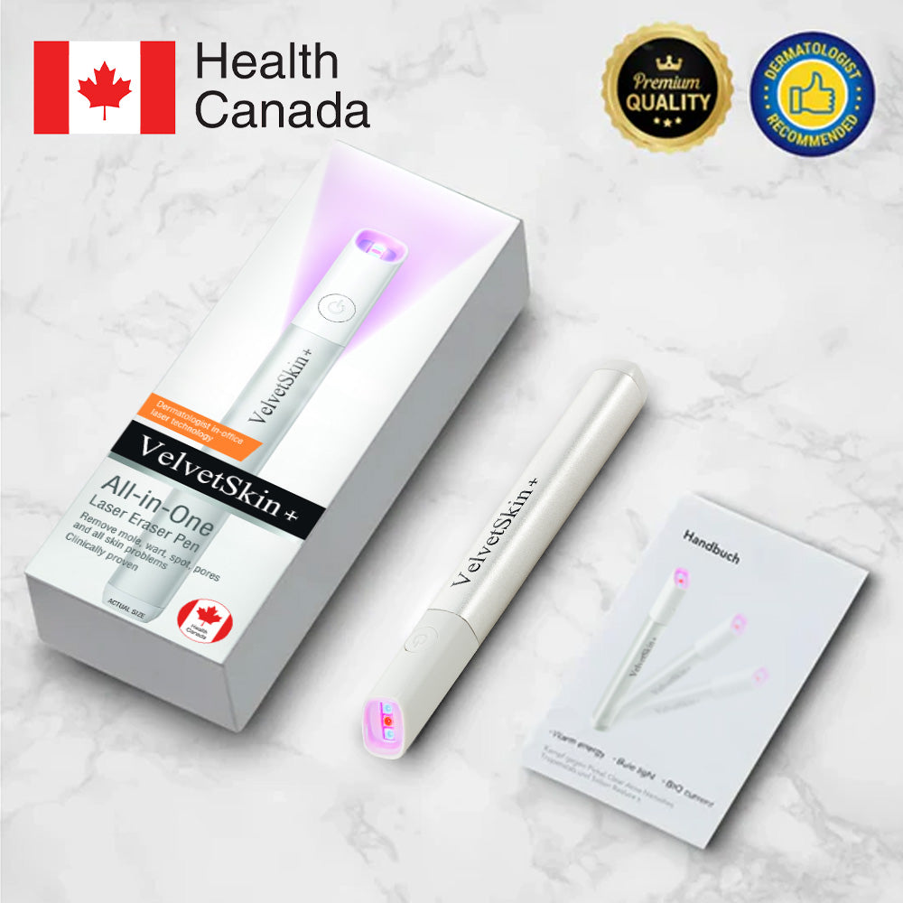 🇨🇦Stylo effaceur laser tout-en-un Bikenda® VelvetSkin+ (alimenté par la technologie laser CO₂ – élimine efficacement les grains de beauté, les verrues, les acrochordons, les taches pigmentaires et autres imperfections cutanées)