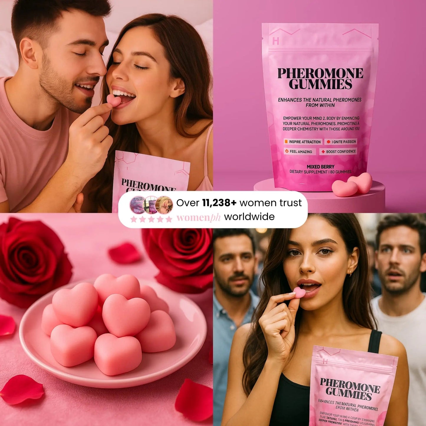 💋ྀིྀི🍬Gomitas de feromonas 🍓– Vuélvete irresistible👩❤️👨✨