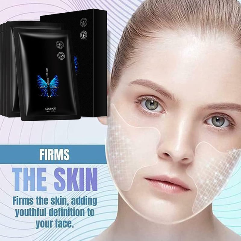 🛒🛍️✨VENTE CHAUDE 🏷️5 paires d'autocollants nourrissants pour le visage 🌱et élimination des rides