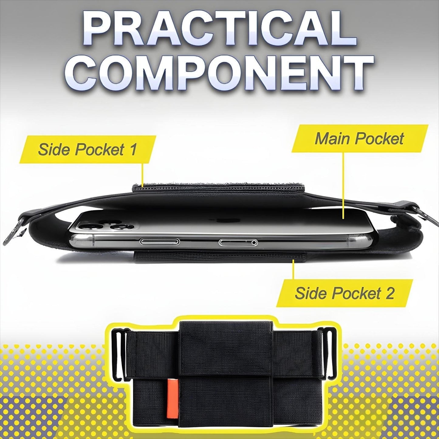 Sac de téléphone portable élastique pour le sport et les voyages
