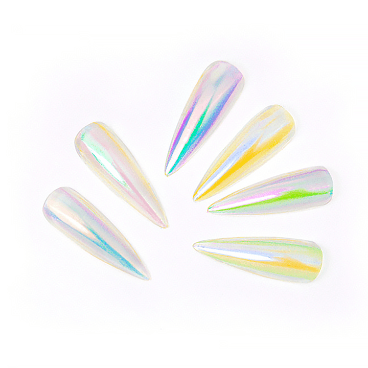 Poudre d'ongles chromée