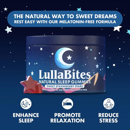 Lullabiti Camere da letto naturali - 30 porzioni - Sweet Strawberry Sterner (Melatonin -Free)
