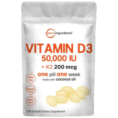 Capsules sadimanes de vitamine D3 K2