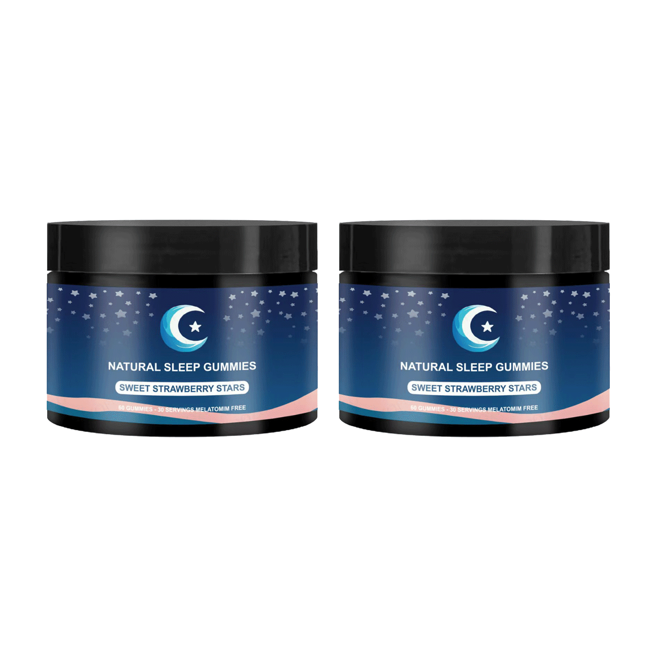 Lullabiti Camere da letto naturali - 30 porzioni - Sweet Strawberry Sterner (Melatonin -Free)