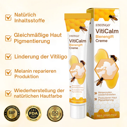 Crème au venin d'abeille Fivfivgo® VitiCalm,✔️95 % d'amélioration visible en 4 semaines, favorise la pigmentation et restaure le teint naturel de la peau