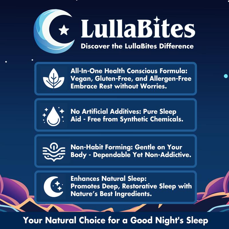Lullabiti Camere da letto naturali - 30 porzioni - Sweet Strawberry Sterner (Melatonin -Free)