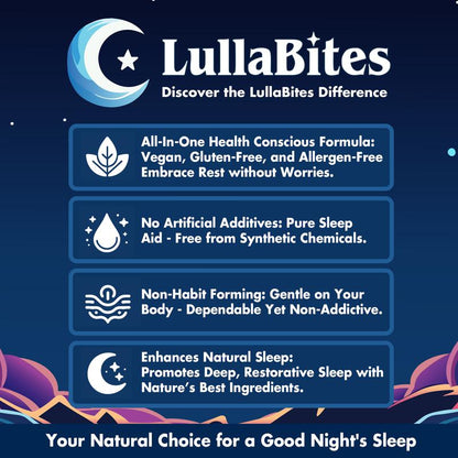 Lullabiti Camere da letto naturali - 30 porzioni - Sweet Strawberry Sterner (Melatonin -Free)