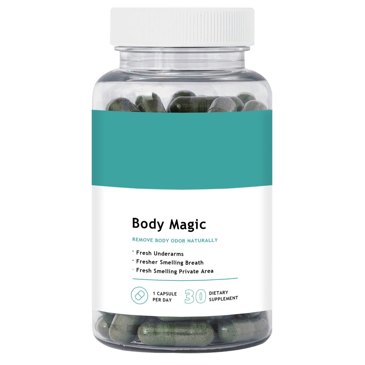 Corps magique chlorophylle pilule-odeur corporelle, détoxification et peau