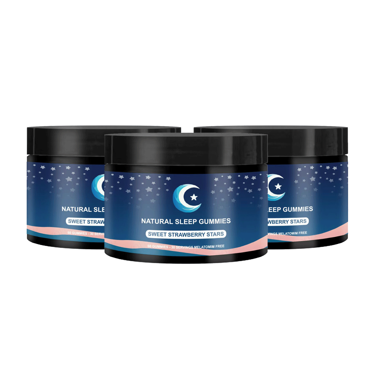 Lullabiti Camere da letto naturali - 30 porzioni - Sweet Strawberry Sterner (Melatonin -Free)