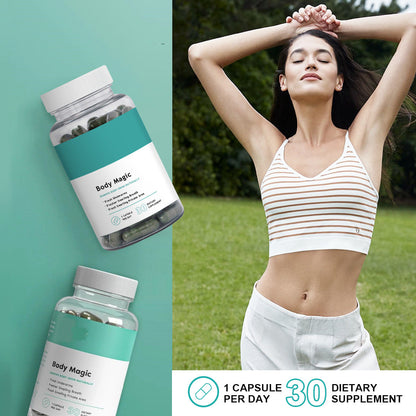 Corps magique chlorophylle pilule-odeur corporelle, détoxification et peau