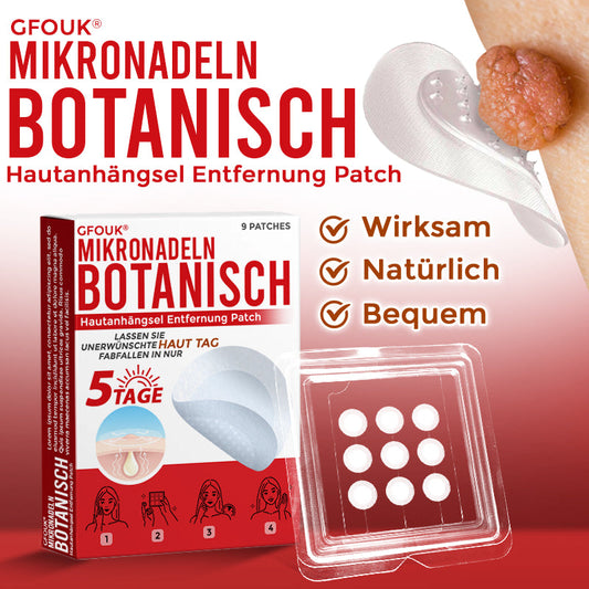 Patch botanique de micro-aiguilletage GFOUK® pour l'élimination des acrochordons 🇩🇪 Fabriqué en Allemagne