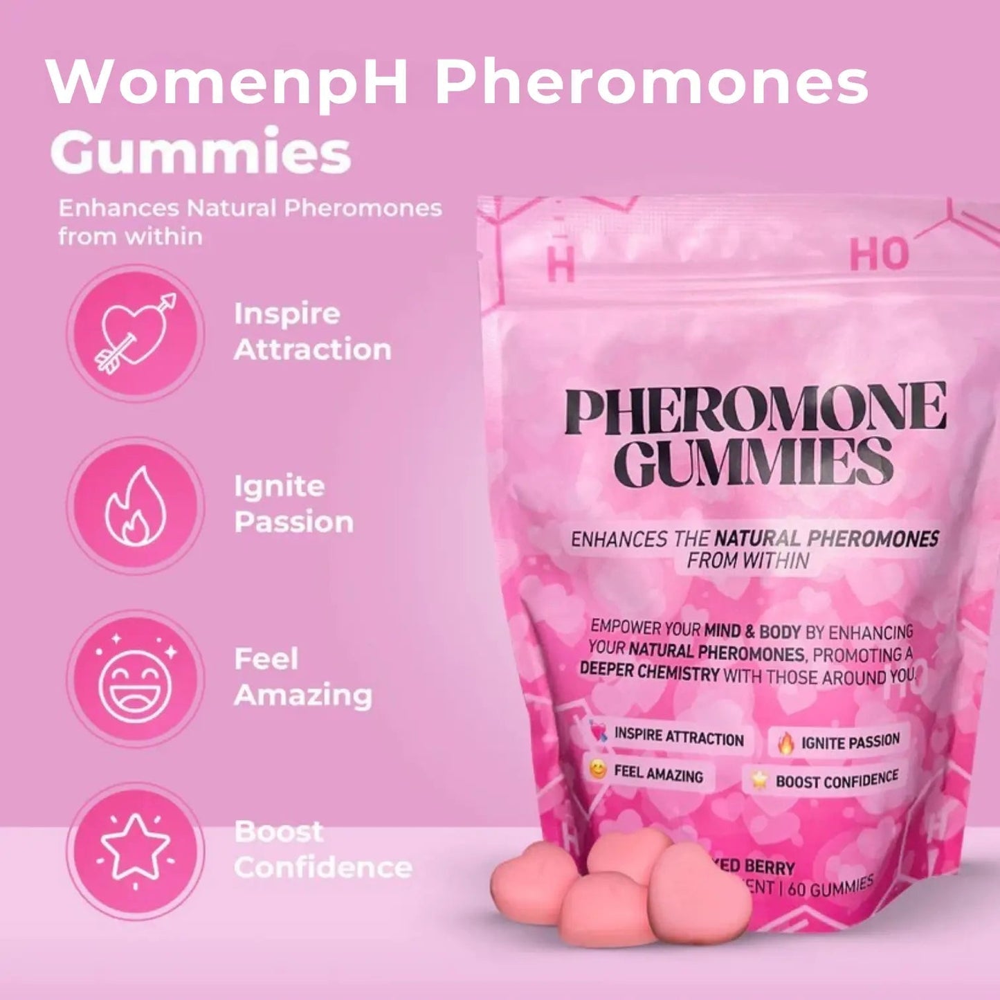 💋ྀིྀི🍬Feromonvingummier 🍓– Bliv uimodståelig👩‍❤️‍👨✨