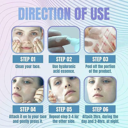 🛒🛍️✨VENTA CALIENTE 🏷️5 pares de pegatinas de nutrición facial 🌱y eliminación de arrugas