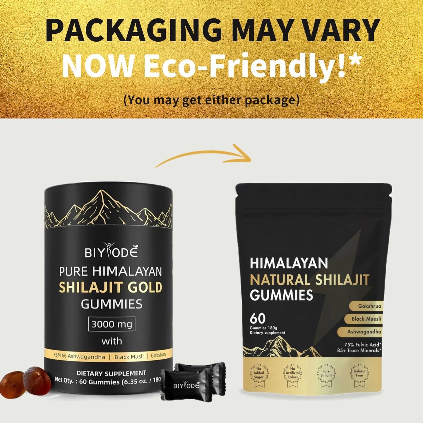 Shilajit Gummies: Pure Shilajit Himalayan Rich in Ashwagandha Gaulshura Fulvic Acid 85 Micronutrients Suitable for Men and Women No Added Sugar Non-GMO 100% Natural Organic 60 Gummies