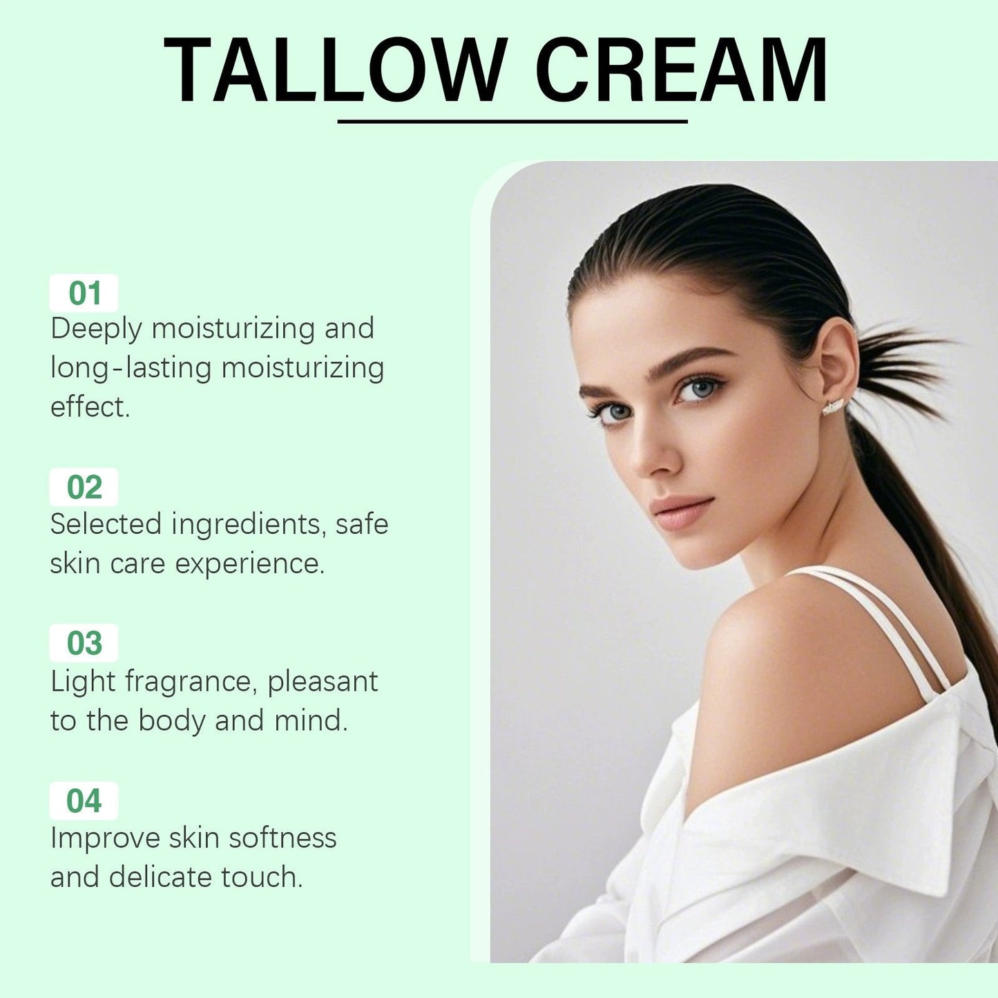 🌿 Baume de suif biologique à l'huile de ricin et à l'encens pour un soin naturel et hydratant de la peau ✨