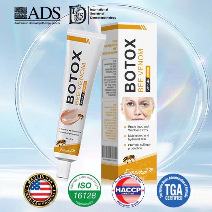 👨‍⚕️ Fabriqué et expédié en Allemagne ✅ Crème antirides au venin d'abeille et au Botox – DERNIER JOUR -80 %