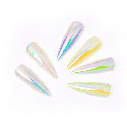 Poudre d'ongles chromée