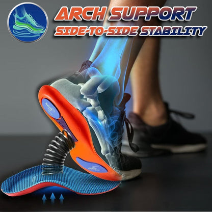 Délassement de chaussures de sport orthopédique de choc.